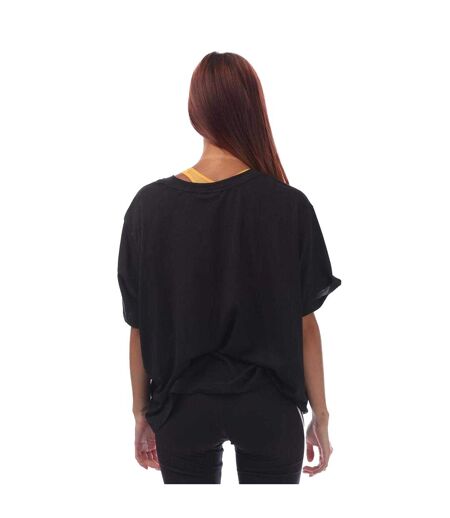 T-shirt Manches Courtes Motif/style Trèfle Femme Noir Adidas