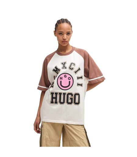 T-shirt Happy Homme Blanc Hugo