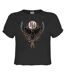 Womens/ladies Hawk Moon The Hu Crop Top Charcoal Amplified-1
