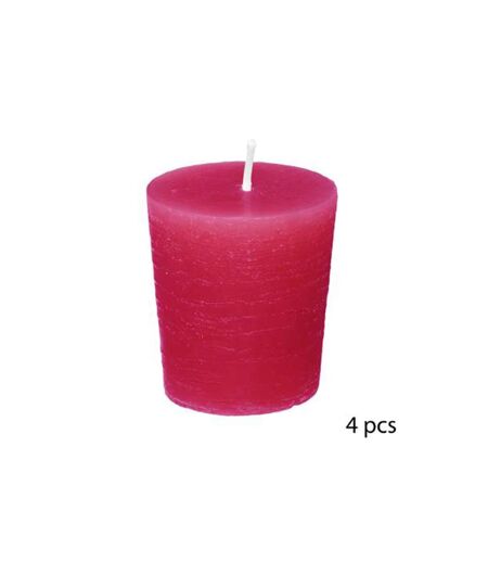 Lot de 4 Bougies Votives Parfumées Elea 48g Passion Framboise