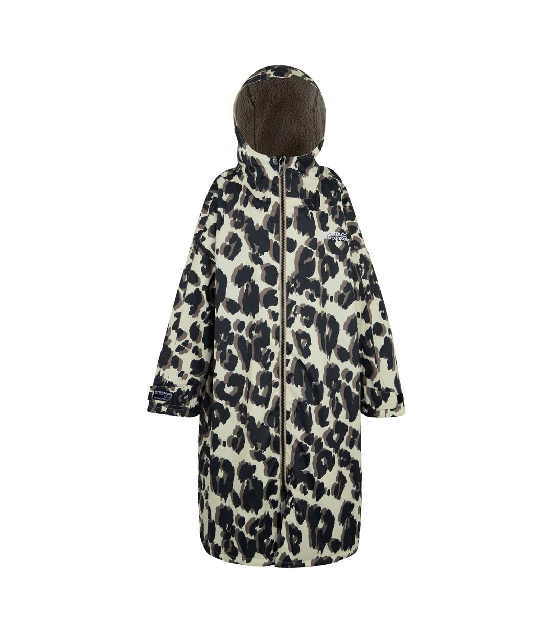 Unisex Adult Leopard Print Changing Robe Multicoloured Regatta-1