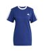T-shirt Motif/style 3 Rayures Essentials Femme Bleu Marine Blanc Adidas-2