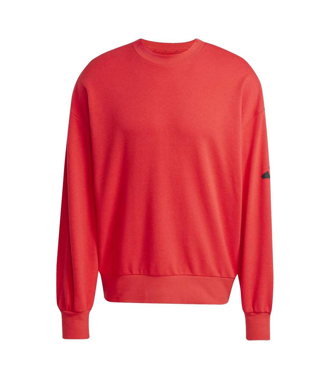 Mens Cotton Oversized Sweatshirt Ruby Red Black Adidas-2