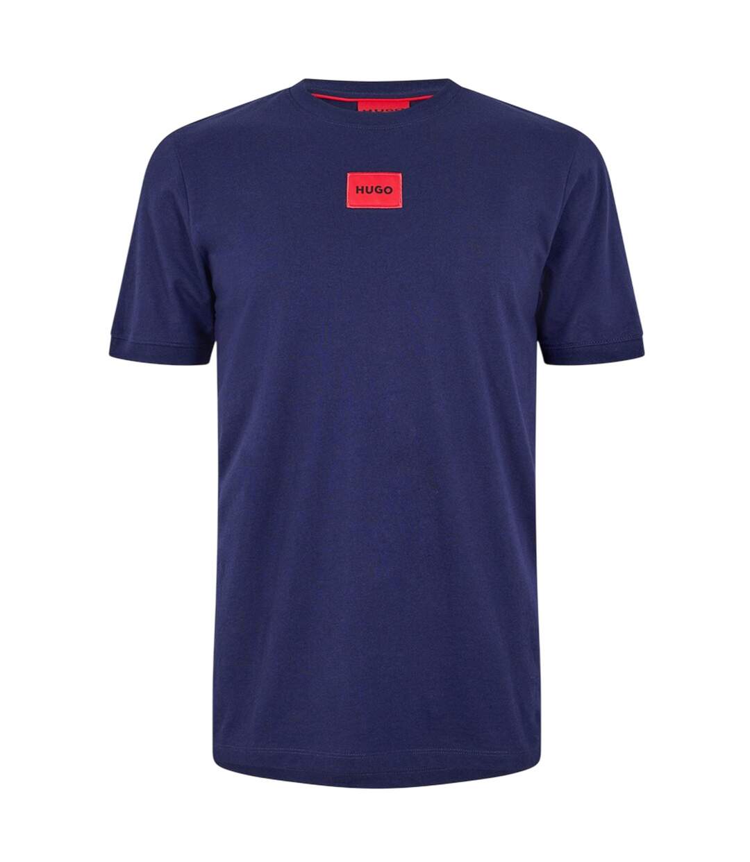Mens Diragolino Chest Logo T-shirt Navy Hugo-1