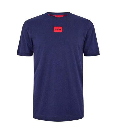 Mens Diragolino Chest Logo T-shirt Navy Hugo