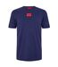 Mens Diragolino Chest Logo T-shirt Navy Hugo-1