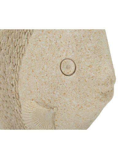 Statuette Poisson en Résine Sand 25cm Beige