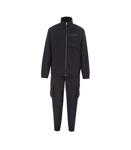 Mens Logo Zipped Tracksuit Black Firetrap