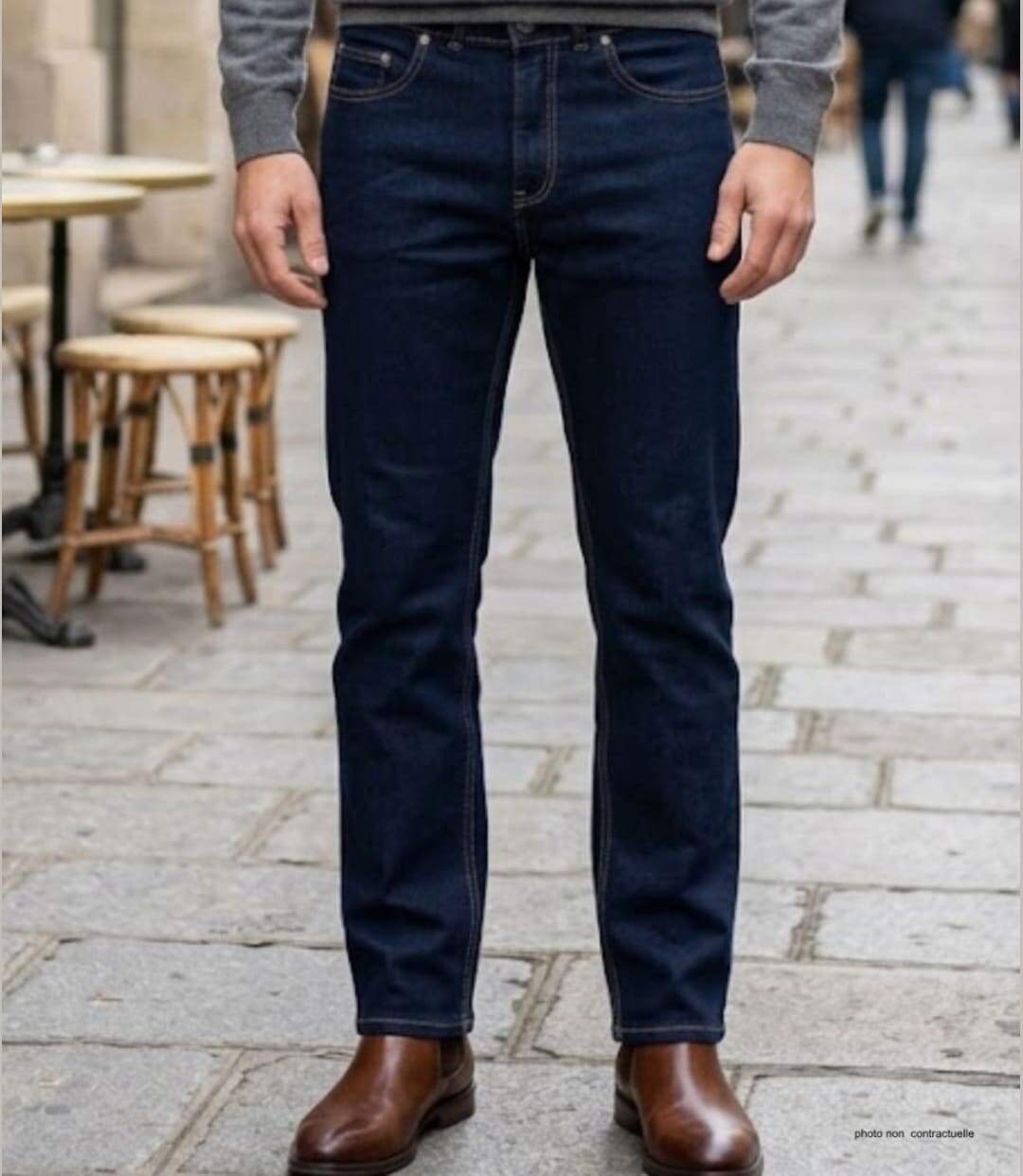 CHALLENGER M759 — Jean 5 poches bleu denim ring stone : le style délavé et extensible-1