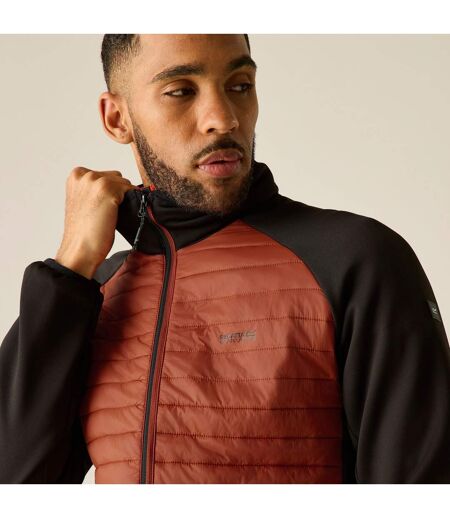Mens Clumber Hybrid Jacket Rooibos Tea Black Regatta