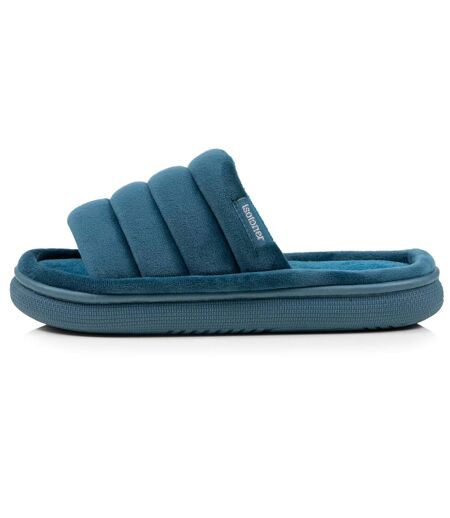 Isotoner Chaussons Mules ouvertes femme velours semelle bloup xtra confort