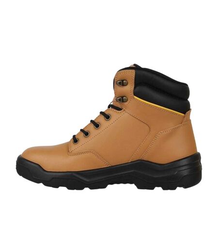Unisex Adult Dakota Leather Safety Boots Honey Dunlop