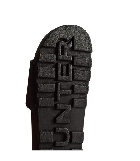 Womens/ladies core embossed sliders black Hunter
