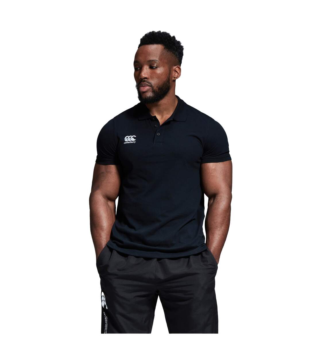 Mens Waimak Polo Shirt Black Canterbury-1