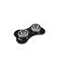 Gamelle Double pour Chien Forme Os 45cm Noir-1