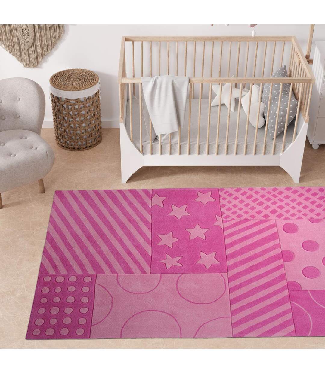 Tapis enfant fait main STATRIPE-2