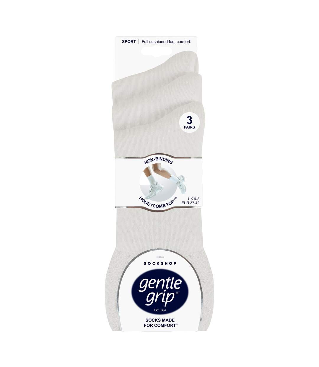 Gentle Grip - Lot de 3 Chaussettes Sport Sans Élastique Homme & Femme Confort-2