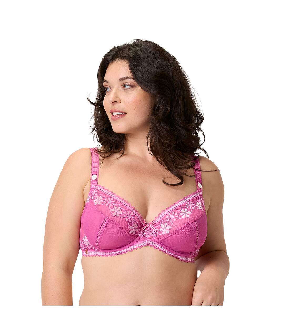 Soutien-gorge armatures grand maintien rose Samba-2