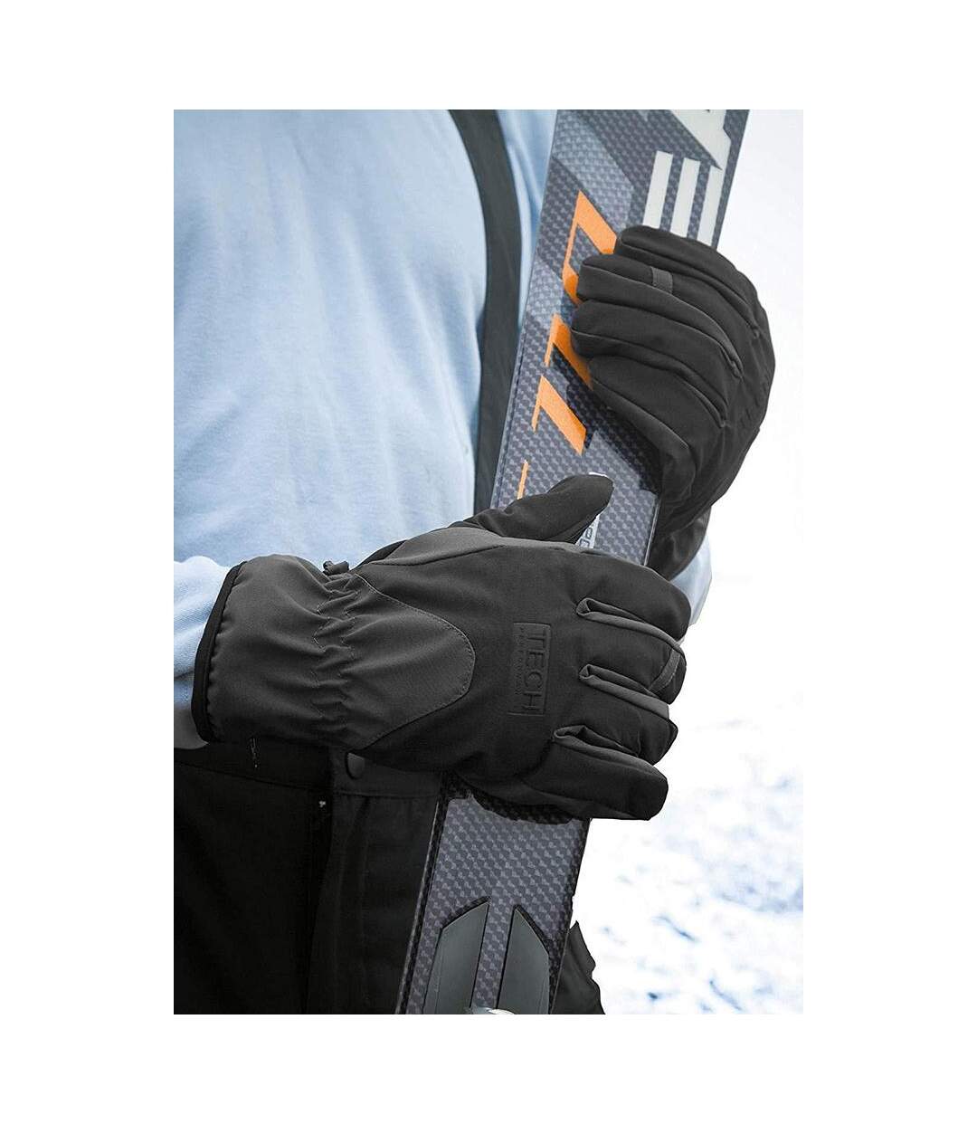 Gants De Sport Hydrofuges Et Coupe-vent Noir Result-1