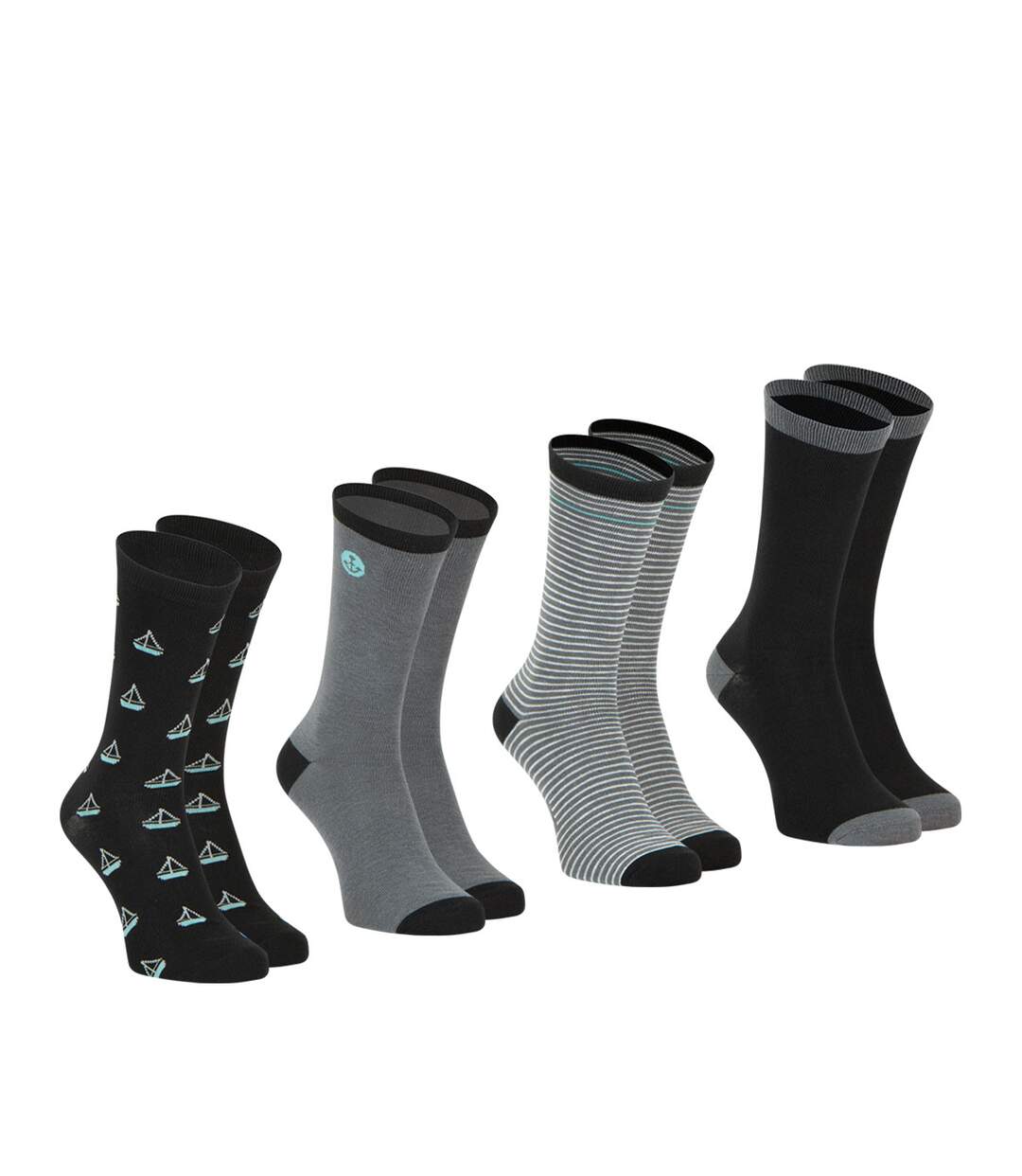 Lot de 4 paires de chaussettes mi-hautes homme Ecopack Athena-2
