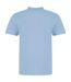 Awdis Mens Piqu Cotton Short-Sleeved Polo Shirt (Sky Blue) - UTPC4134