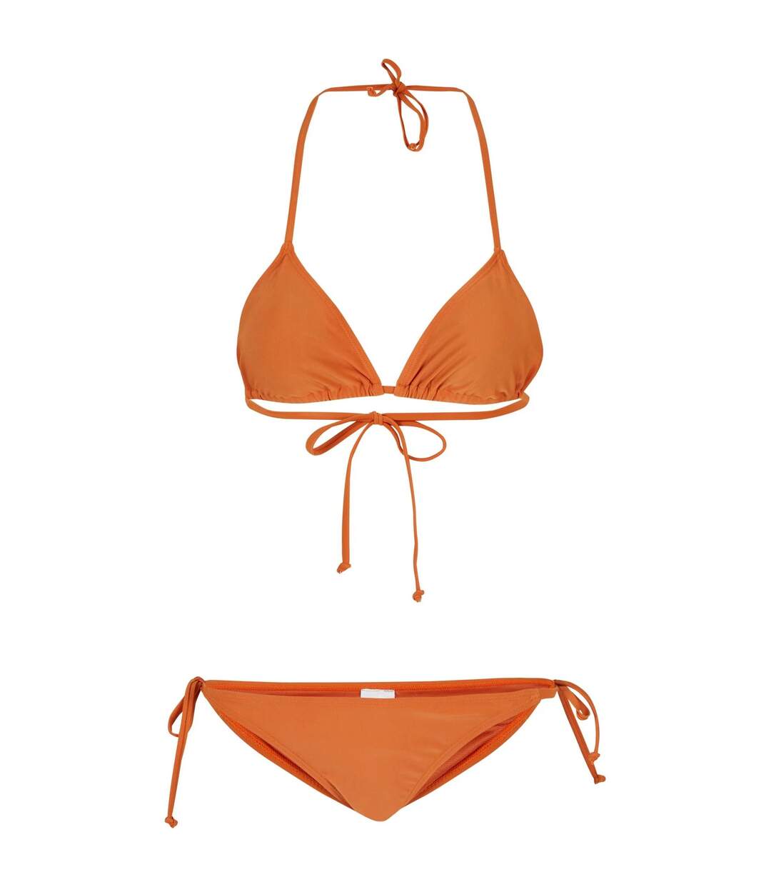 Maillot De Bain 2 Pièces Motif/style Triangle Femme Vieux Orange Urban Classics-1