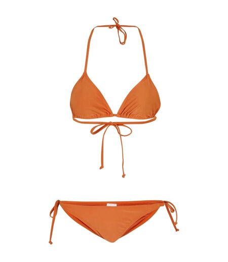 Maillot De Bain 2 Pièces Motif/style Triangle Femme Vieux Orange Urban Classics