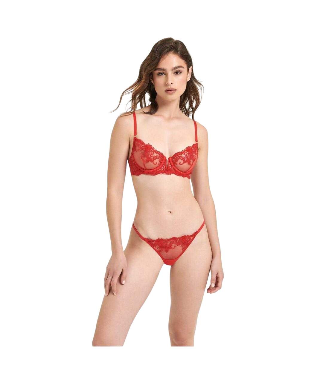 Culotte Motif/style Floral Femme Rouge Tomate Bluebella-3