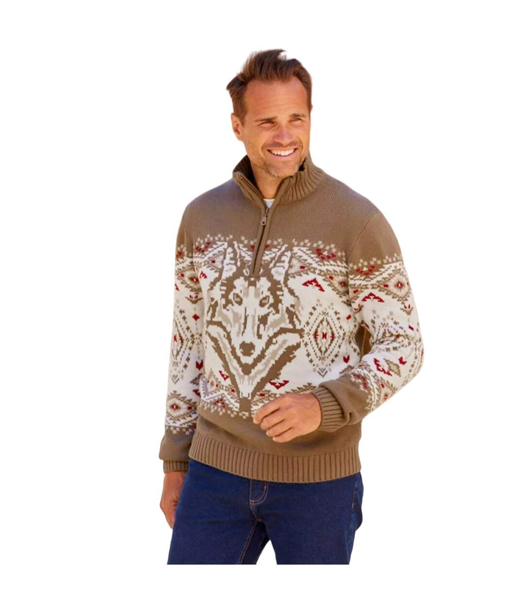 Pull homme marron Atlas For Men-3