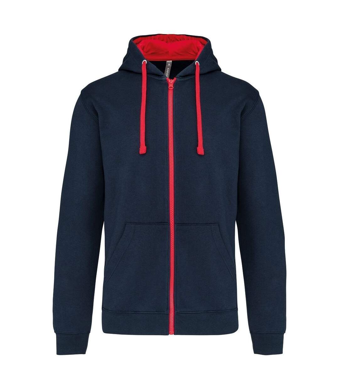 Veste à capuche contrastée - Homme - K466 - bleu marine et rouge