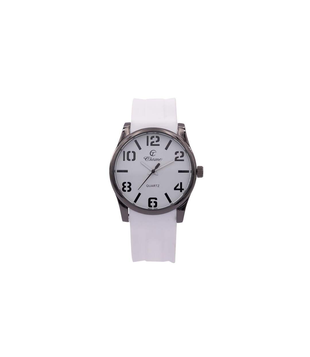 Très Belle Montre Homme en Silicone Blanc CHTIME