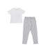 Ensemble De Pyjama Manches Courtes Motif/style Uni Femme Gris Linea-2