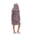 Wolf & Harte Zebra Print Hooded Robe () - UTUT1637