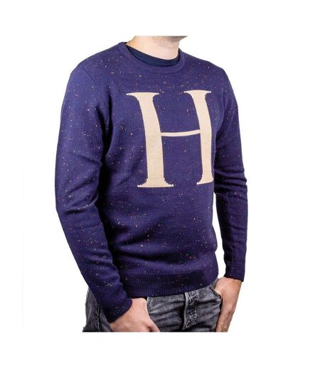 Sweat Noël Motif/style H Letter Homme Bleu Marine Rose Clair Harry Potter
