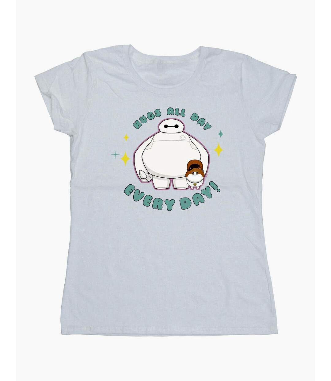 Disney - T-shirt BIG HERO BAYMAX HUGS EVERYDAY - Femme (Blanc) - UTBI13407-1