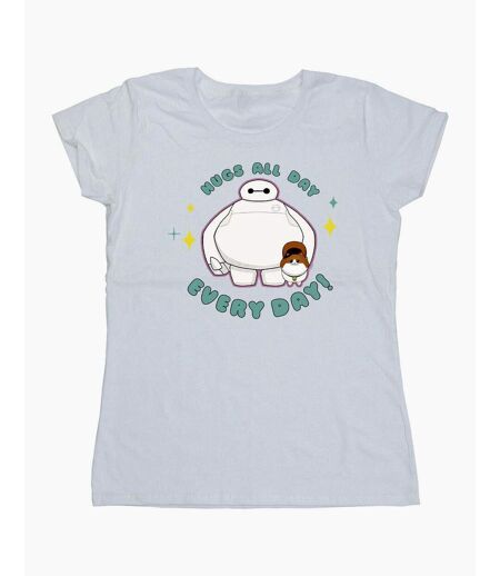 Disney - T-shirt BIG HERO BAYMAX HUGS EVERYDAY - Femme (Blanc) - UTBI13407