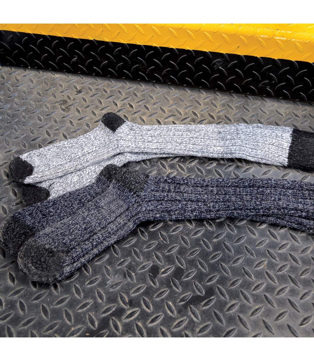 3 Pack Mens Extra Long Knee High Knitted Wool Boot Socks-5