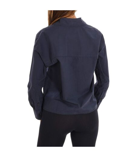 Women's long sleeve lapel collar shirt 5F7W5Q9U4