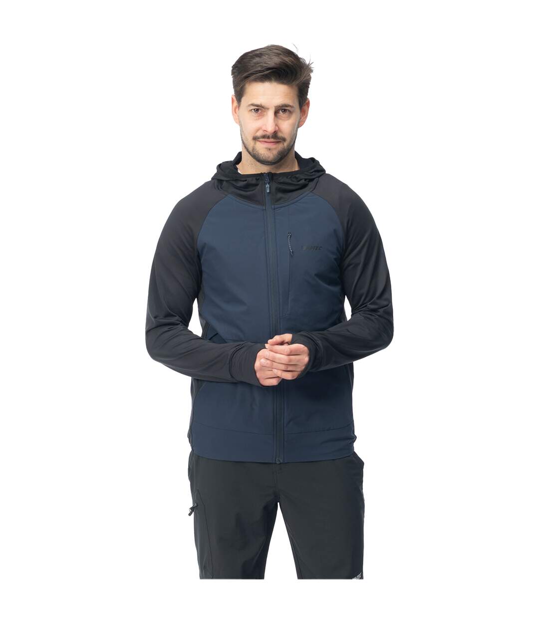 Sweat À Capuche Jorse Homme Bleu Foncé Noir Hi-Tec-1