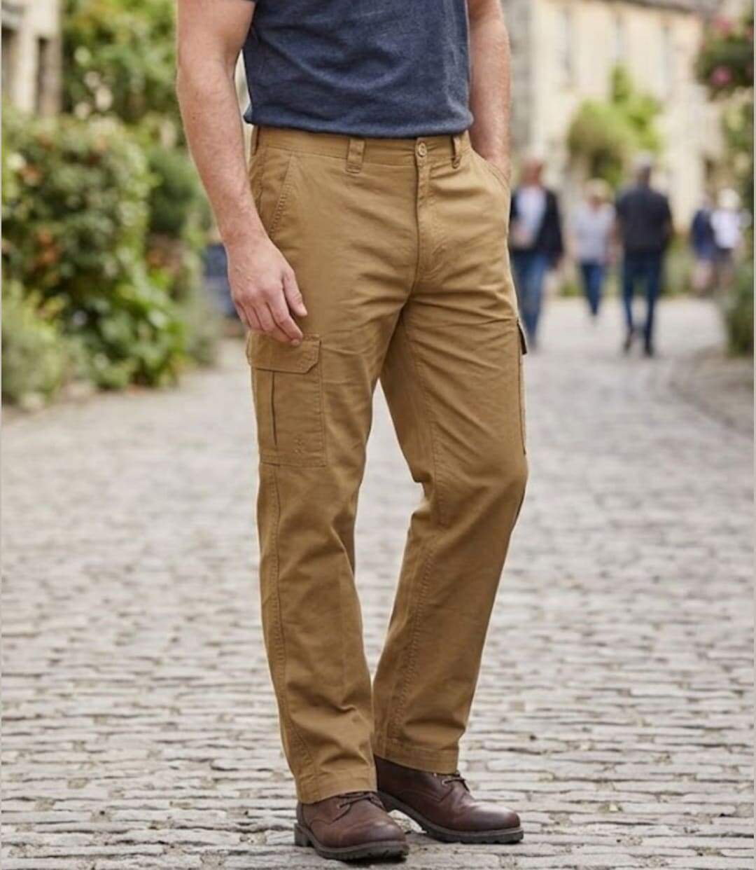 WINCHESTER WILLOW1 — Pantalon cargo beige : résistance et confort au quotidien-1