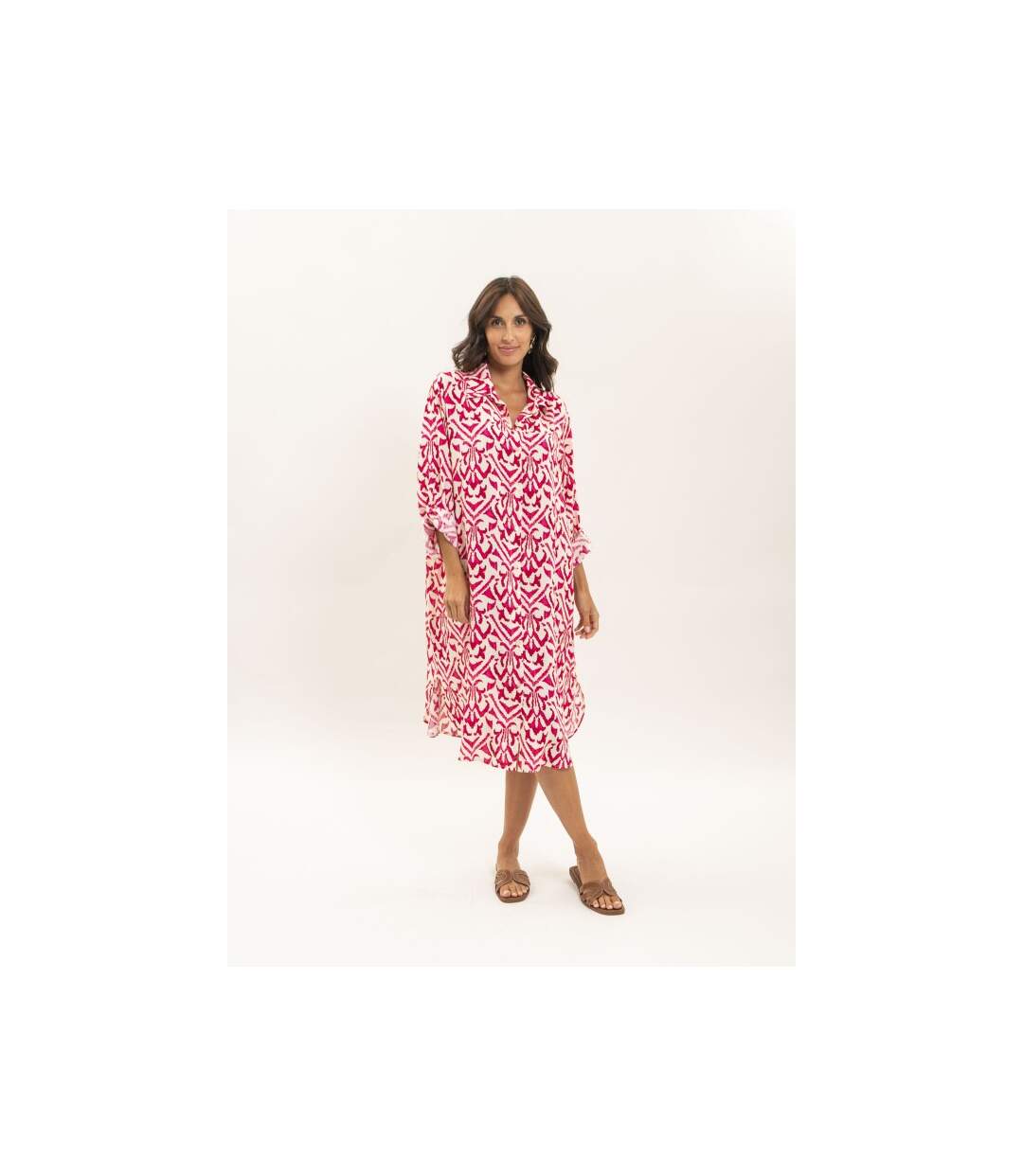 Robe chemise motifs IRVINIE - Dona X Lisa-4