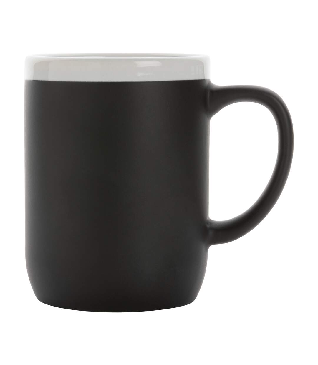 Contrast rim ceramic 300ml mug one size black/white XD Collection-3