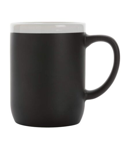 Contrast rim ceramic 300ml mug one size black/white XD Collection