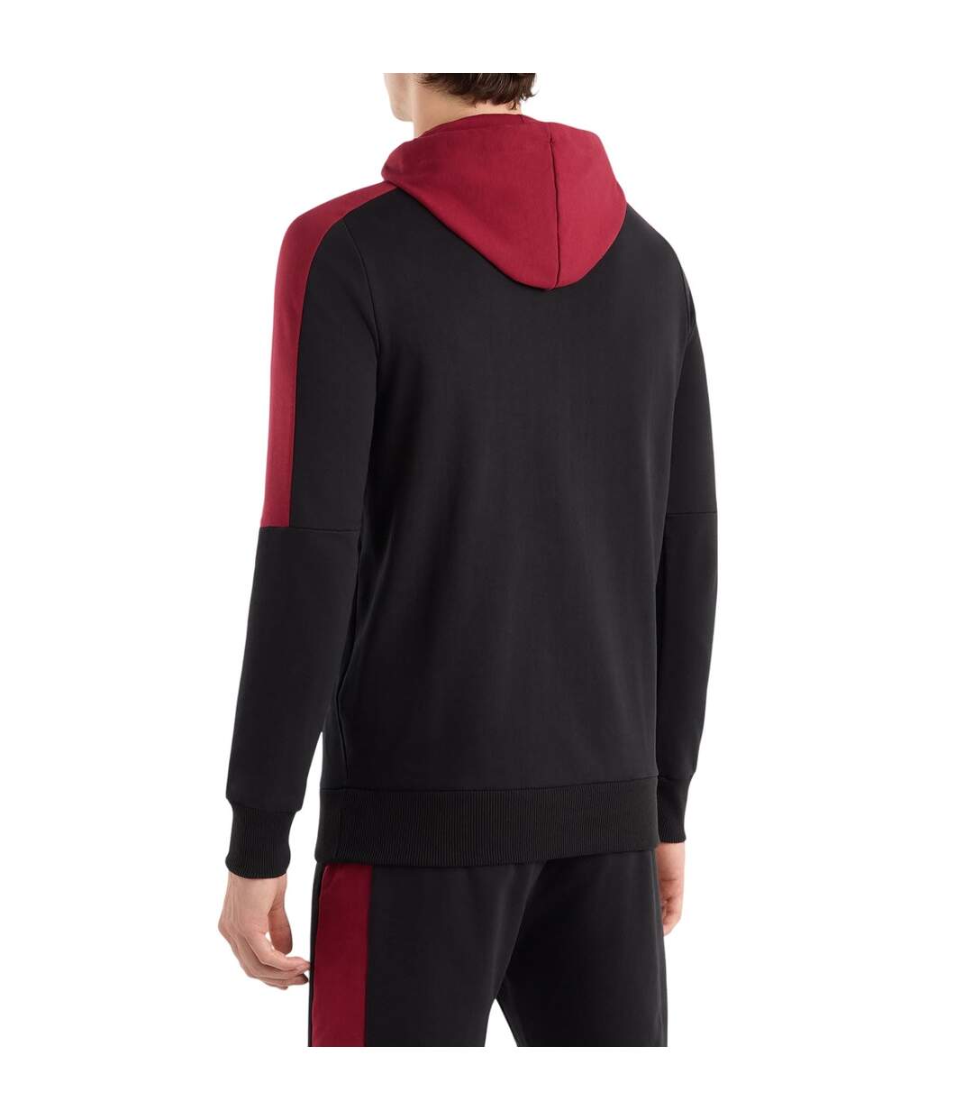 Mens terrace half zip hoodie black/tibetan red Umbro-2