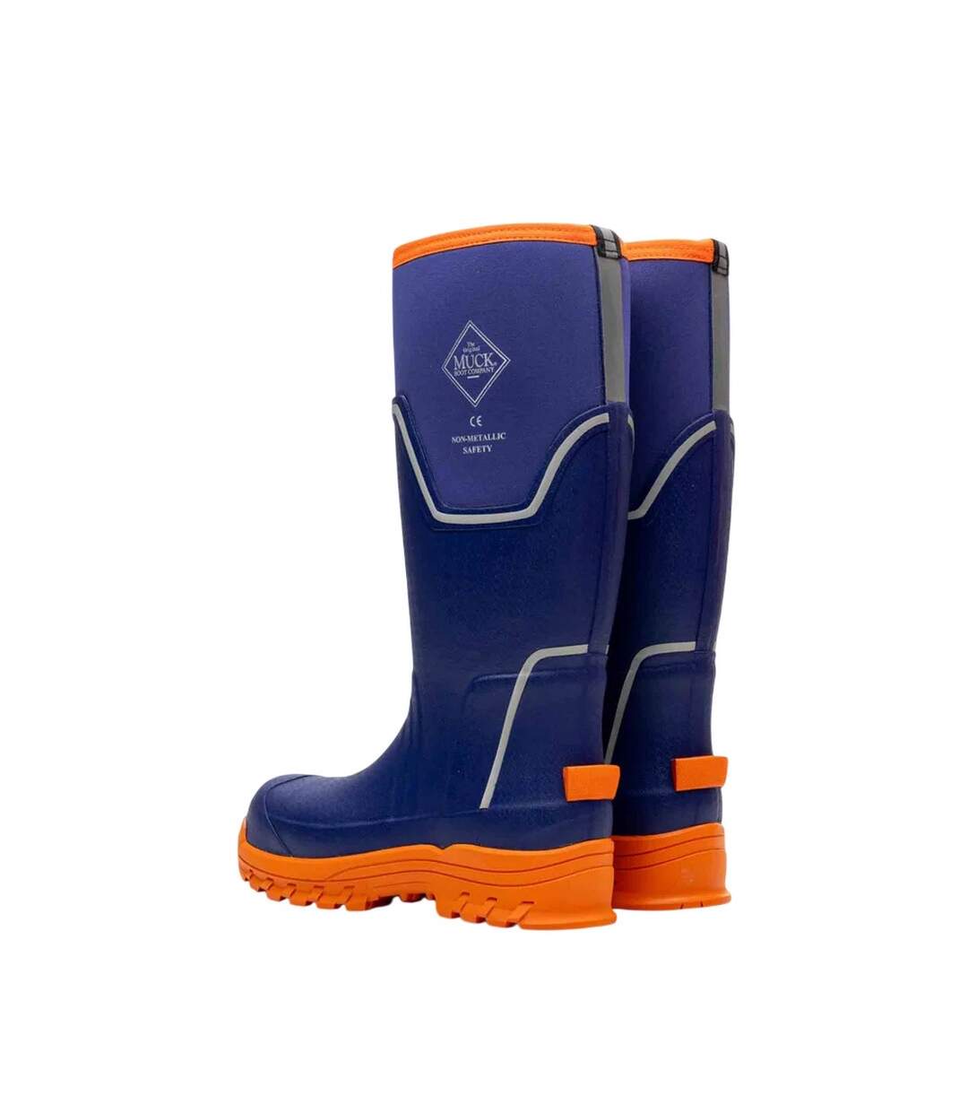 Mens Grit Safety Wellington Boots Blue Orange Muck Boots-2