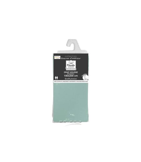 Drap Housse Percaline 180x200cm Sauge