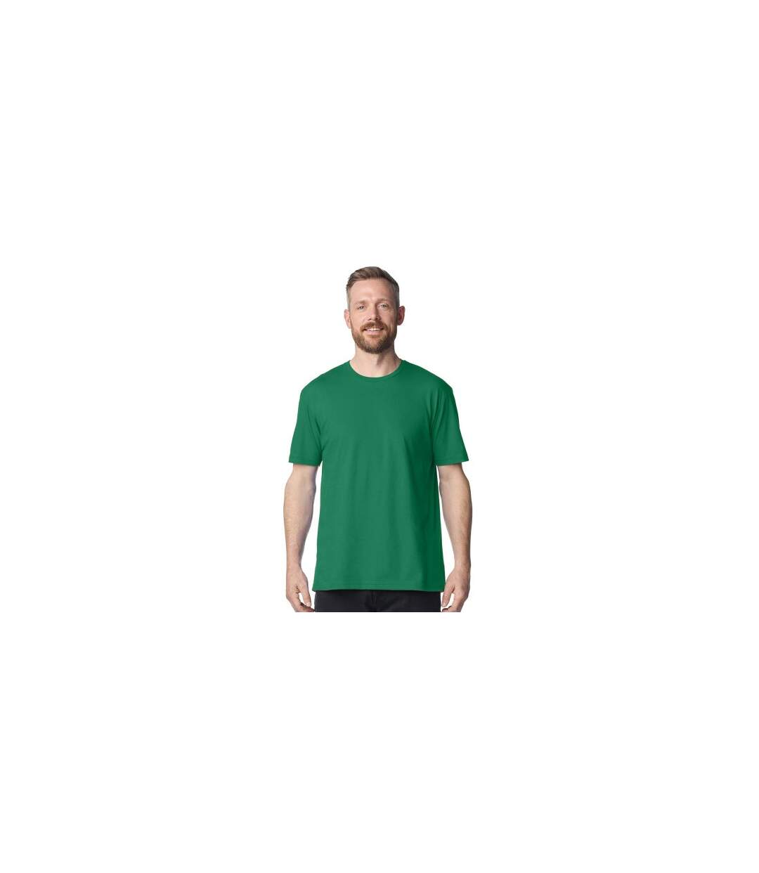 T-shirt Uni Manches Courtes Softstyle Homme Vert Vif Gildan-1