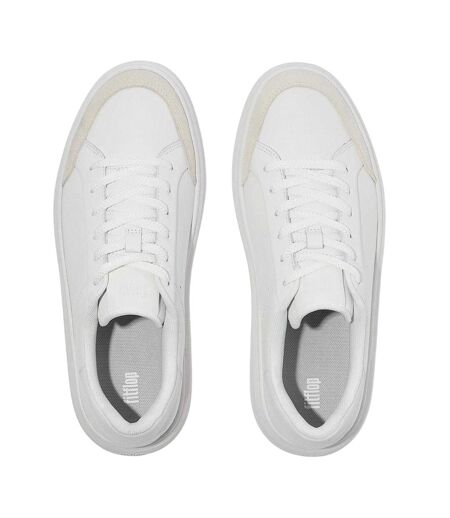 Womens/ladies Leather Platform Trainers Urban Fit Flop