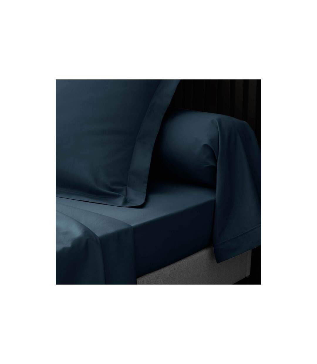 Taie de Traversin Percaline 85x185cm Bleu Nuit-4