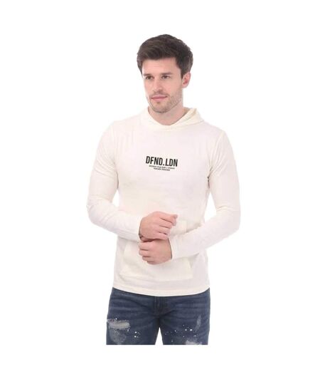 Mens Lettering Regular Hoodie White DFND London